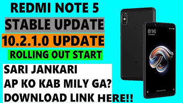 Redmi Note 5 MIUI 10.2.1.0 Stable Update Rolling Out Start | Redmi 5 Plus MIUI 10.2.1.0 Update
