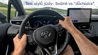 Jedu svižně a pak jako důchodce. Kolik bude rozdíl ve spotřebě?