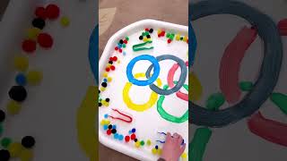 Olympic Rings Loose Parts Sorting 🟡🔵⚫🔴🟢