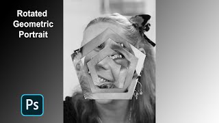 Rotated Geometric Portrait in Photoshop inspired by Gordon Magnin screenshot 4