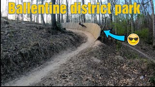Ballantyne district park MTB Jumps And well also a wall ride.