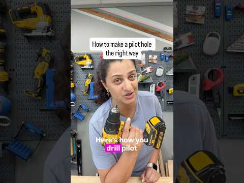 Video thumbnail: How to drill pilot holes the right way. #woodworkingtips #diyprojects