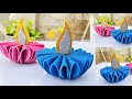 DIY Diwali Diya Decoration | Diwali 🪔 Paper Diya Decor | Beautiful Diya Making Ideas | Diwali diya