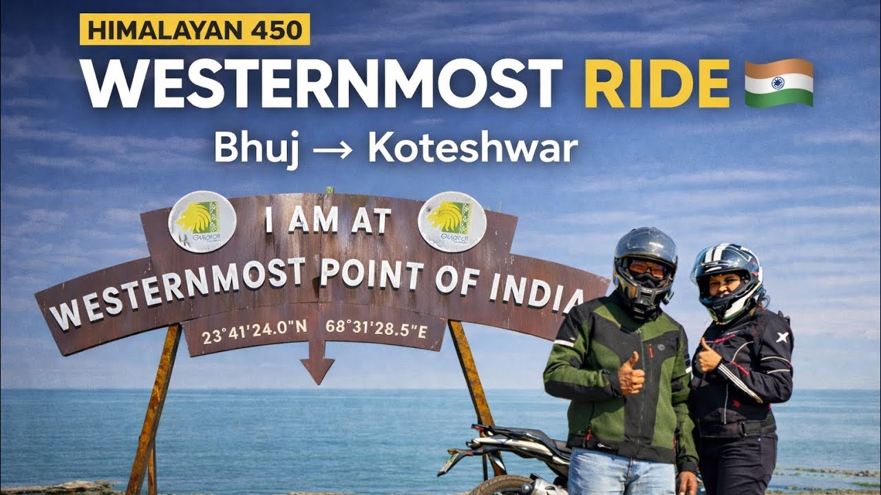 “Bhuj to Koteshwar on Himalayan 450 - Shocking road & Hidden stops”