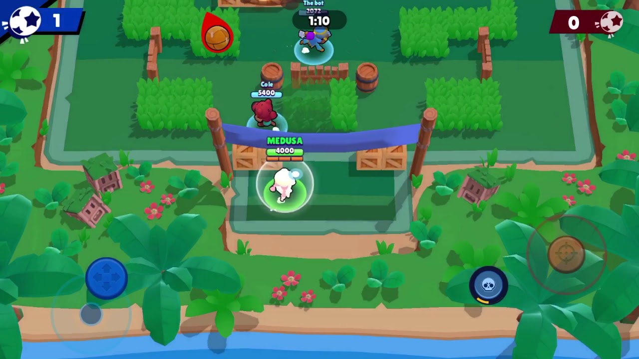 Brawl Ball MEDUSA, Cole, and The Bot Killing Enemies and Bullying El