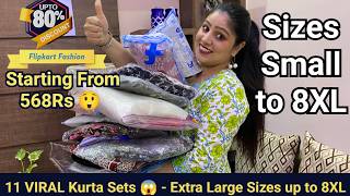 Flipkart Kurta Set Haul 2026 😍 | A-Line Kurta Sets, Palazzo Sets & Small to 8XL Sizes Dresses