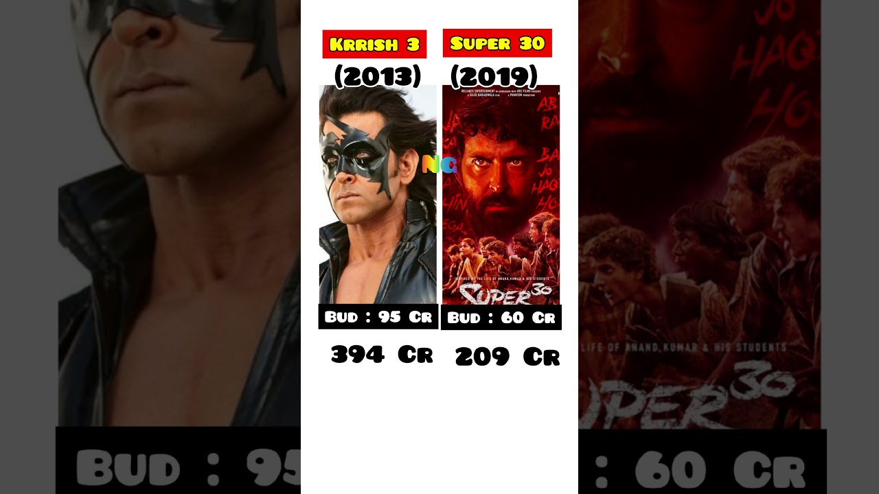 Krrish 3 Vs Super 30 Movie Comparison 😱 Budget and Collection 
