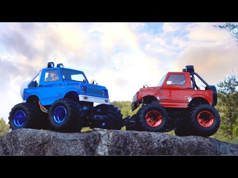 SJ30 ジムニーウイリー RED & BLUE STYLE TAMIYA JIMNY WHEELIE - YouTube