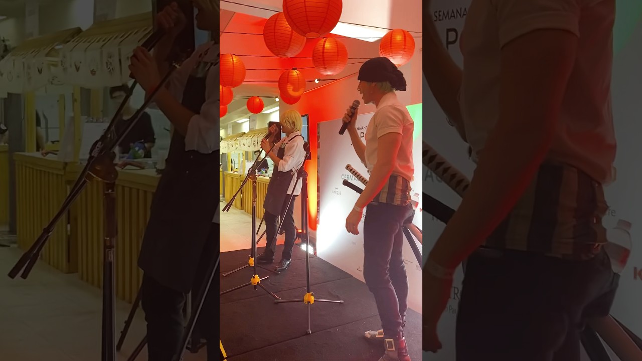 Zoro e Sanji no Karaokê • Zorão chamou Sanji pra cantar o Karaokê #onepiececosplay #onepiece