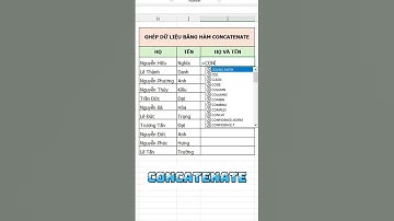 Cách ghép dữ liệu chuyên nghiệp trong excel