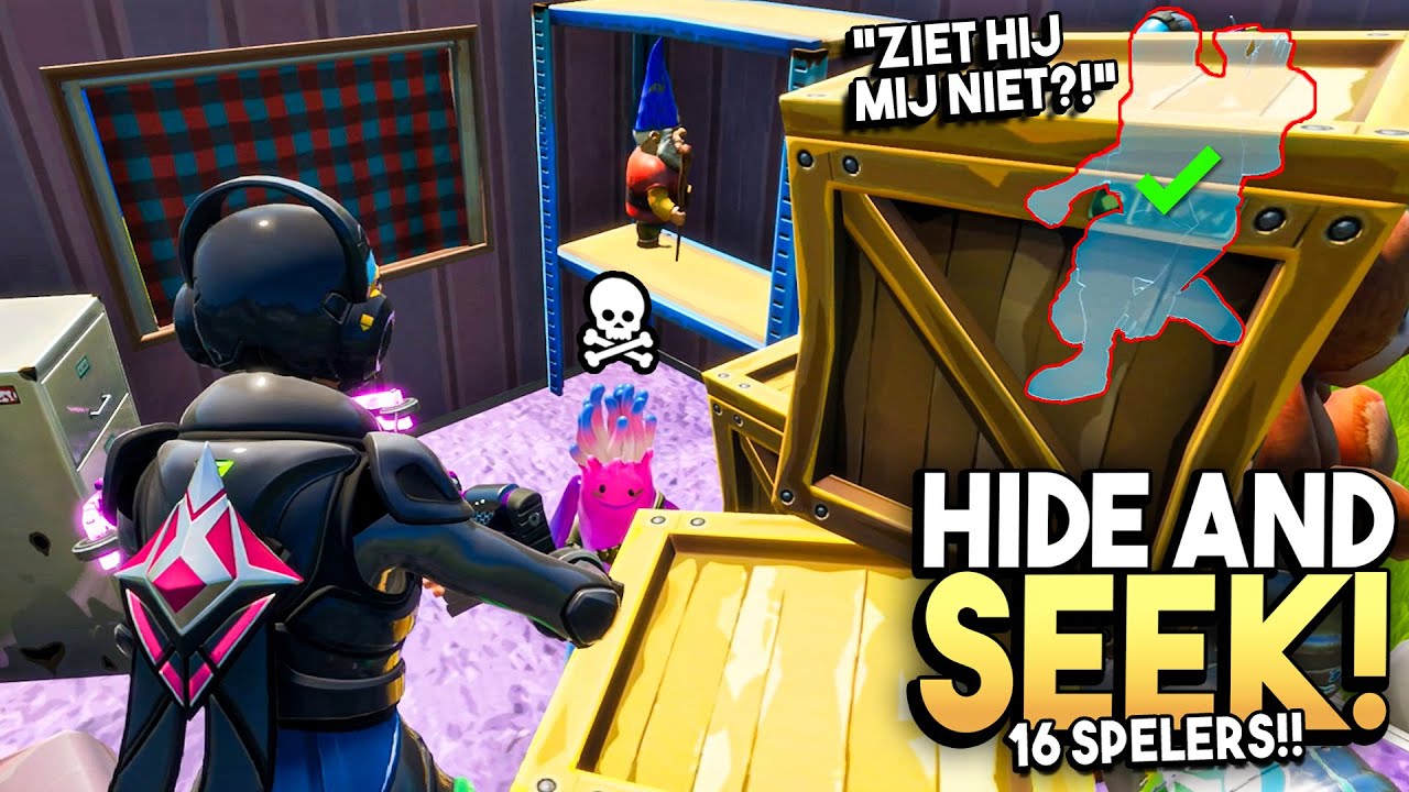 *PLANE CRASH* HIDE AND SEEK met 16 SPELERS in Fortnite! ✈️
