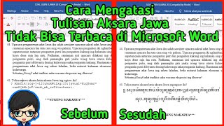 Teks Aksara Jawa Yang Tidak Terbaca di Microsoft Word 2019 ??? Lakukan Langkah ini !!! screenshot 4
