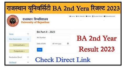 Ba part-2 result announced university of Rajasthan|| result देखने केcommentमे रोल नंबर& dob sendकरे