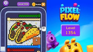 Pixel Flow Level 1354 Solution full walkthrough 