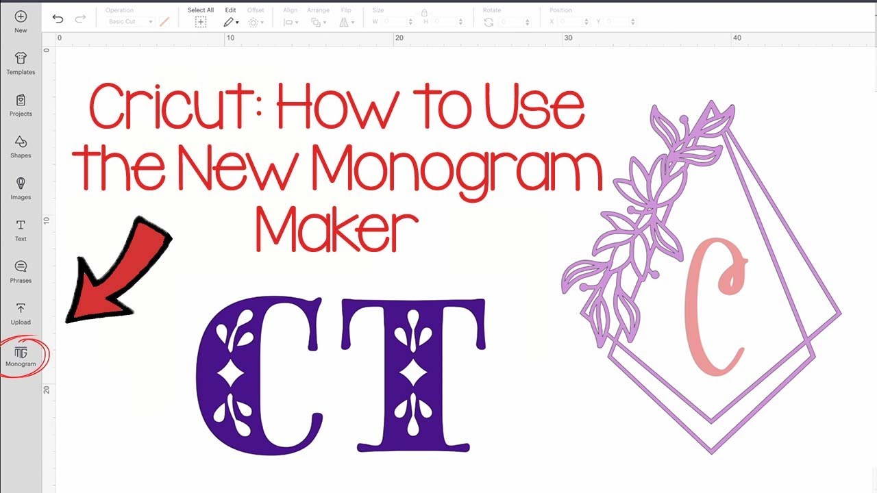 Cricut Tutorial: How to Use the New Monogram Maker in Design Space ...