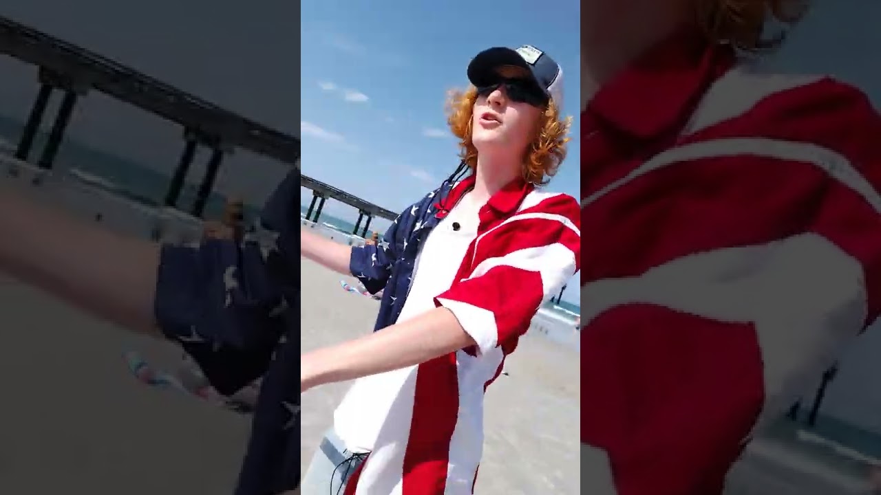 Rylan Holmes at mowing the beach