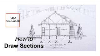 How to Draw Building Sections | 2-Bedroom Bungalow Architectural Drawing Tutorial