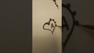 A Letter Mehendi Designs 😍|Easy Cute Alphabet mehendi #mehndi #love #song #shorts #tattoo #aesthetic