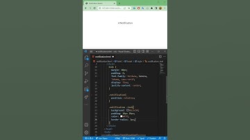 Notification button using css #css #shorts