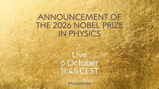Announcement of the 2026 Nobel Prize in Physics