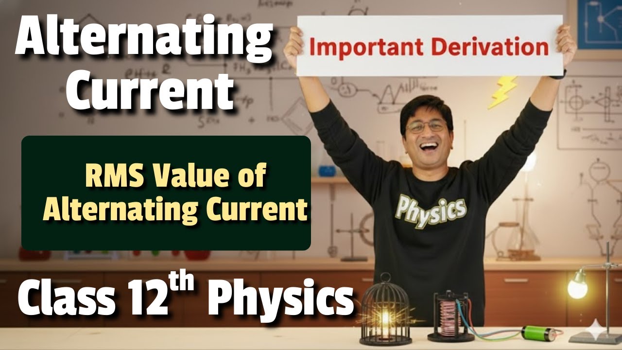 RMS Value of Alternating Current | Full Derivation | Class 12 Physics AC Chapter 7 | CBSE