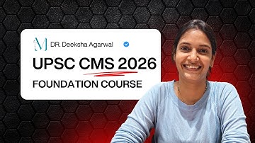 UPSC CMS 2026 || Foundation course on meduraa App || Dr Deeksha Agarwal ||