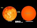 Sun vs Largest Stars in the Universe Zoom