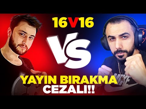 YAYIN BIRAKMA CEZALI BÜYÜK 16 VS 16 KAPIŞMASI!! | PUBG MOBILE