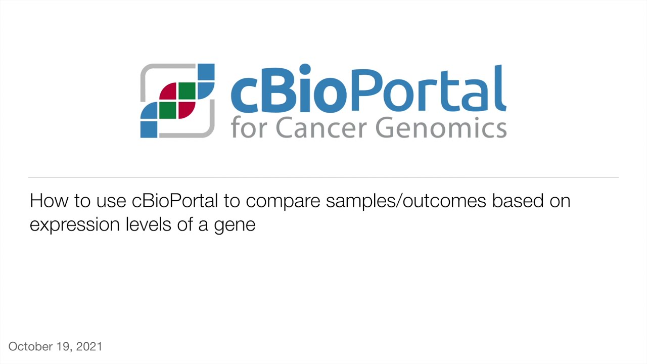 cBioPortal: Comparing samples based on expression level of a gene