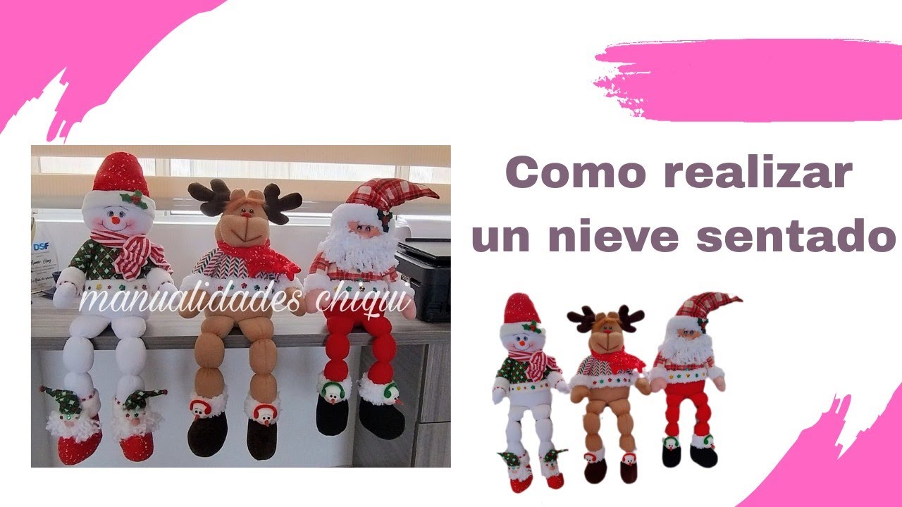 ¡¡ Nieve sentado pata larga!! ( Con moldes gratis  )