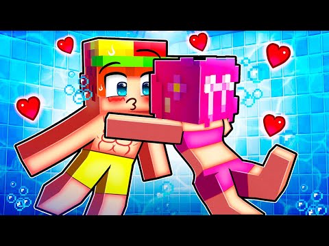 I KISSED My CRUSH At A POOL PARTY In Minecraft!