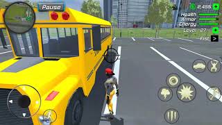 Rope Frog Ninja Hero - Strange Gangster Vegas - SCHOOL BUS Android Gameplay 2020 screenshot 5