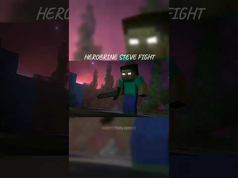 HEROBRINE STEVE FIGHT #shorts #shortsfeed #minecraft #minecraftshorts #viralshorts #trending