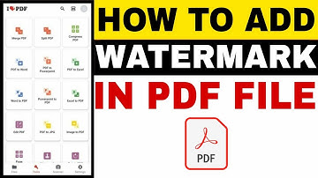 How to add watermark in pdf || pdf me watermark kaise lagaye