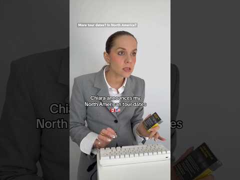 Chiara announces my North American tour dates