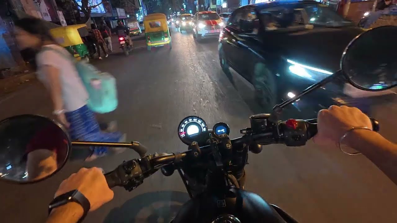 Hunter 350 | POV Drive | Night Drive | Raw onboard sound