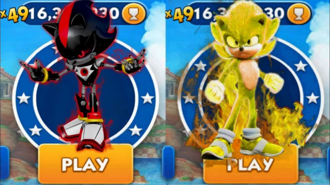 Sonic Dash - Metal Shadow VS Super Sonic _ Movie Sonic vs All Bosses ...