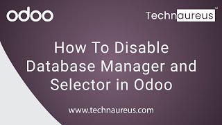 How To Disable Database Manager And Selector In Odoo