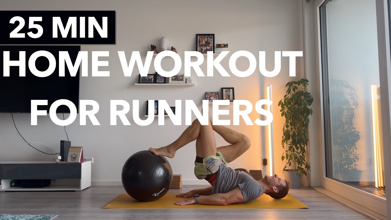 25 min home workout for runners YouTube