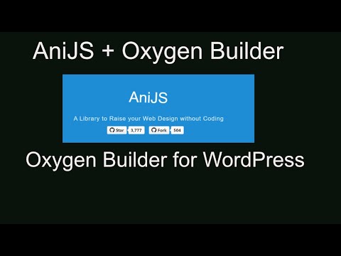 Using AniJS with Oxygen Builder
