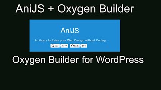 Using AniJS with Oxygen Builder