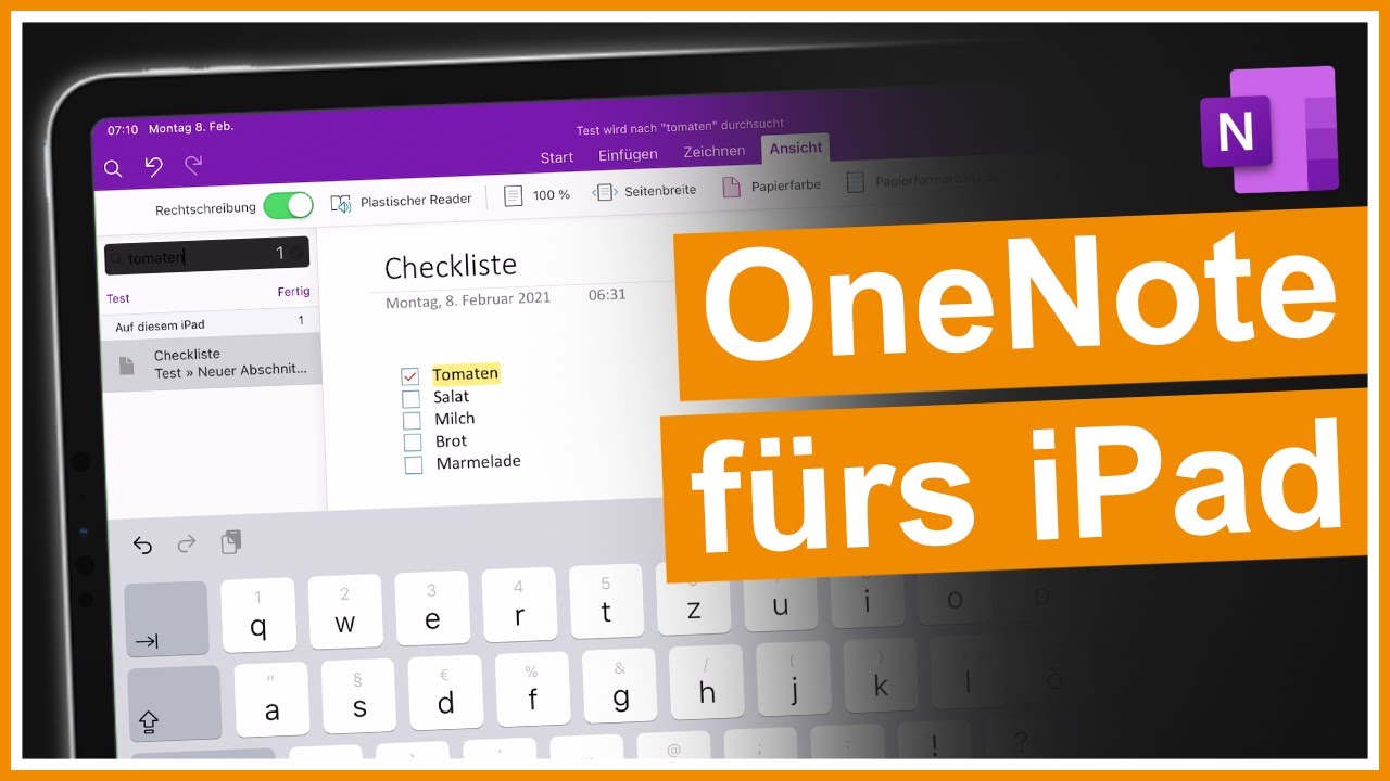 Update OneNote Tutorial für das iPad (deutsch)