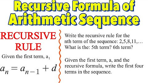 Recursive Formula of Arithmetic Sequence
