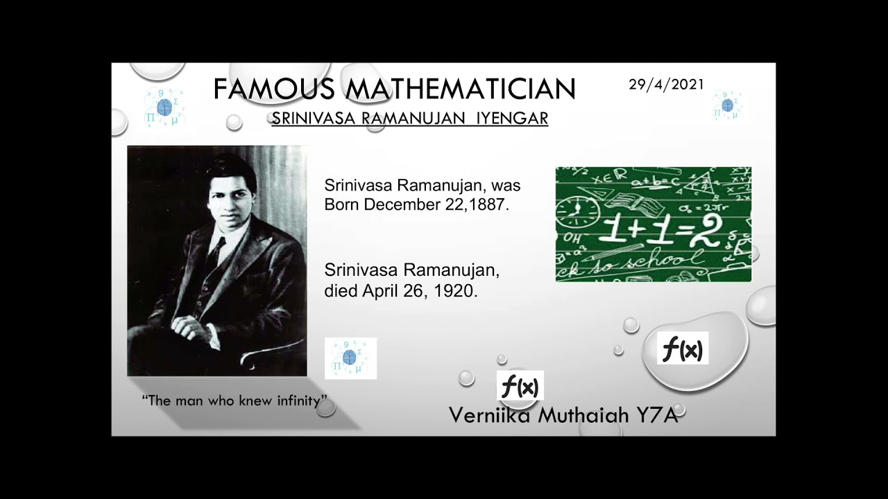 Srinivasa Ramanujan Achievements
