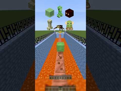 Minecraft Game But Brainrot Lava Running Challenge #minecraftshorts #viral