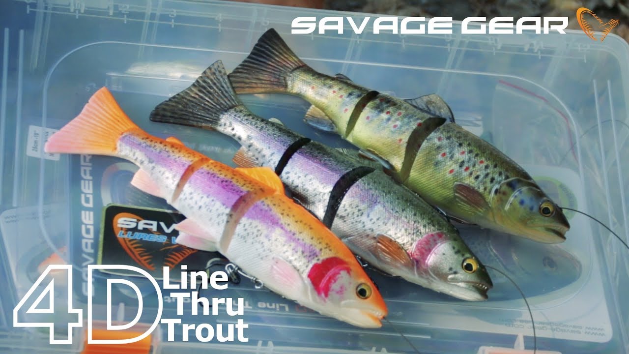 Savage Gear 4D Line Thru Trout Lure Fishing Tackle and Bait