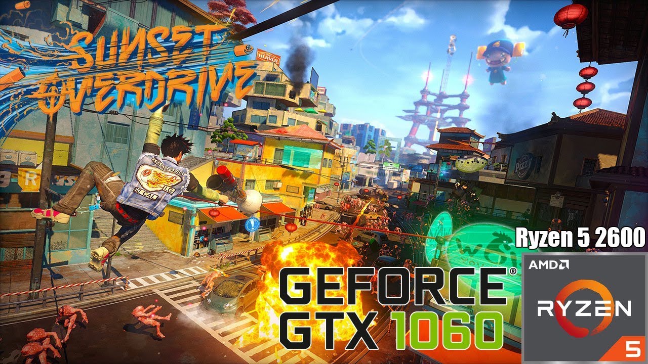 Sunset Overdrive PC Gameplay - Ryzen 5 2600  - Geforce GTX1060 6GB [1080p 60FPS] 