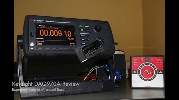 DAQ970A Exporting Data to Excel