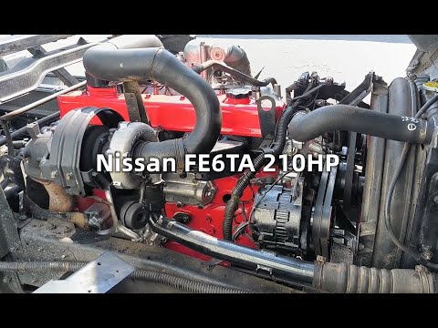 Nissan UD MKB212H FE6-T 6.9-liter 210HP Turbocharged Diesel Engine Start Up