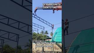 jsw roofing sheet work in chennai #roofingcontractor #roofingwork #warehouse #roofing #chennai#tamil